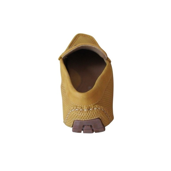 Donald Pliner Dorion Driving Loafer 9.5 Mustard Yellow Leather Office Brazil main image 6